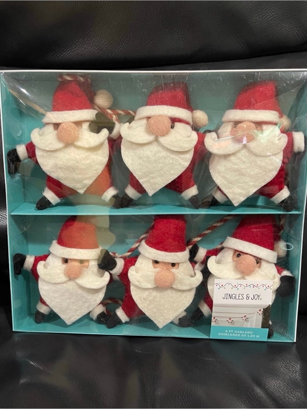 Jingles & Joy Christmas Santa Garland - Christmas Santa Garland - Santas Garland